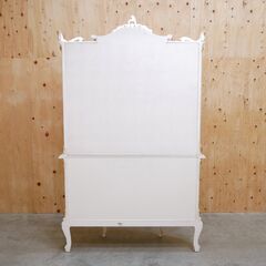 ≪★yt2090ジ≫ 美品 ロココ調ガラスキャビネット oliver 飾り棚/ガラスケース/イタリア/SILIK/姫系/プリンセス/かわいい/中古家具/宮城県仙台市 71023-10の画像