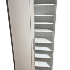 お話中　ミラー付き　シューズボックス　靴箱の画像