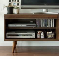 【北欧風】おしゃれな木製テレビ台 収納たっぷり ナチュラルインテリアに 雑誌収納付き　の画像