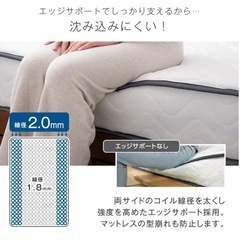 セミダブルマットレス(白色)の画像