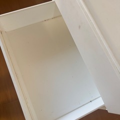 収納　引き出し　プラスチック　白色　二段の画像