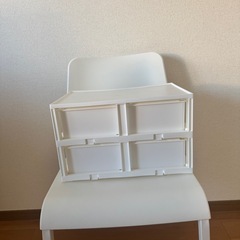 収納　引き出し　プラスチック　白色　二段の画像