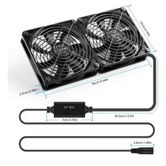 車用換気扇2個セットの画像