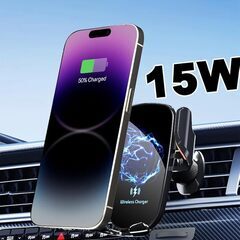 ワイヤレス充電　スマホ車載ホルダーの画像