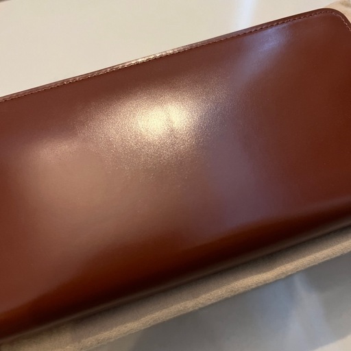 【保証書付き】GANZO ブライドル ラウンドファスナー長財布 ヘーゼル