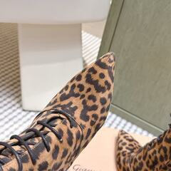 Gianvito Rossi レパードプリント アンクルブーツ ヒール の画像