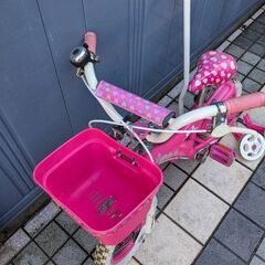 12インチ　子供用自転車　AVIGO You＆Me　補助輪　押し手付きの画像