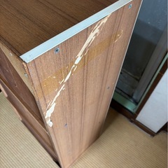 扉付き　カラーボックス収納　吊り戸棚の画像