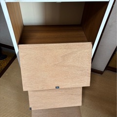 扉付き　カラーボックス収納　吊り戸棚の画像