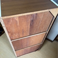 扉付き　カラーボックス収納　吊り戸棚の画像