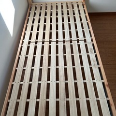 無印良品　シングルベッド　パイン材　マットレス付きの画像