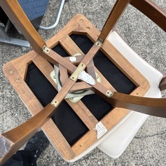 回転式チェア　二脚セット　 ホワイトの画像