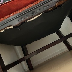 アンティーク調ベルベットチェア 2脚セット レトロ ヴィンテージ インテリアの画像