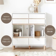 LOWYA扉付きチェストの画像