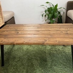 アンティークシンプル木目調センターテーブルの画像
