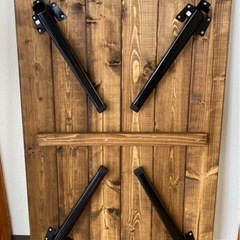 アンティークシンプル木目調センターテーブルの画像