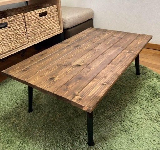アンティークシンプル木目調センターテーブル