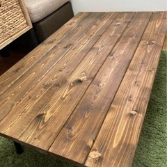 アンティークシンプル木目調センターテーブルの画像