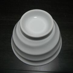 【中古】丼　どんぶり　5客　和食器　茶碗　ボウル 白の画像