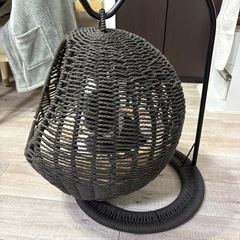 半密閉式ペットハンモック。ドーム型　黒の画像