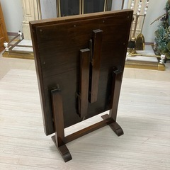 アンティーク品　イギリス製　ファイヤースクリーンテーブル　折り畳み式テーブル　公田店の画像