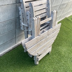 未使用　アンティーク調　テーブルチェア3点の画像