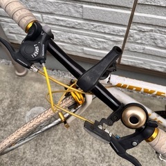 クロスバイク白　タイヤとチェーン劣化していますの画像