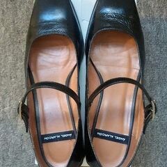 ANGEL ALARCON ストラップパンプス （ブラック）24㎝　ヒール4㎝の画像