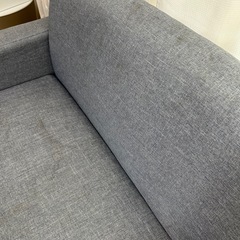 【11/12まで掲載】【無料】ニトリ／2人掛けソファ／ライトグレー／収納付き の画像