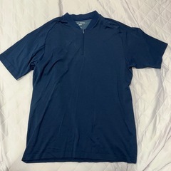 UNIQLO ドライEXスタンドカラーポロシャツ L フェデラー ネイビーの画像