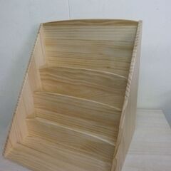 2-7※取引中/売約済***********　未使用/新品　アウトレット　絵本ラック  4段 幅50 コンパクト ディスプレイ 収納 木製の画像