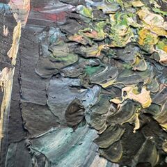 【愛品館八千代店】エッフェル塔と街並み　油絵(特大)の画像