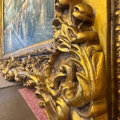 【愛品館八千代店】エッフェル塔と街並み　油絵(特大)の画像