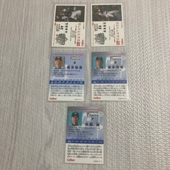 プロ野球チップスカード　阪神タイガース選手5枚セットの画像