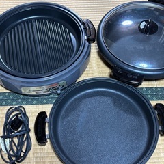 一台三役のホットプレートの画像