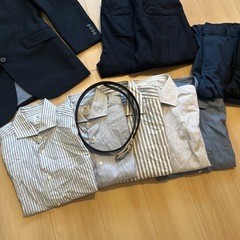 スーツ　セット　ジャケット①シャツ⑤パンツ④ベルト①の画像
