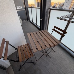 IKEA ガーデンテーブル、チェアの画像