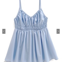 バック リボン ウエスト シャーリング キャミ ビスチェの画像