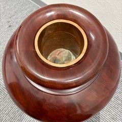 花瓶　壺　アンティーク　骨董品　花台　木製の画像
