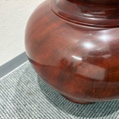 花瓶　壺　アンティーク　骨董品　花台　木製の画像