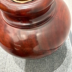 花瓶　壺　アンティーク　骨董品　花台　木製の画像