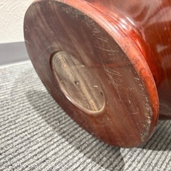 花瓶　壺　アンティーク　骨董品　花台　木製の画像