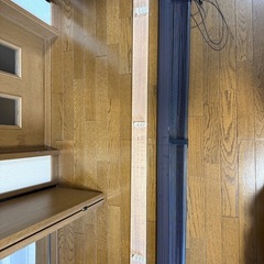 ブラインドカーテン 木目ブラウンの画像