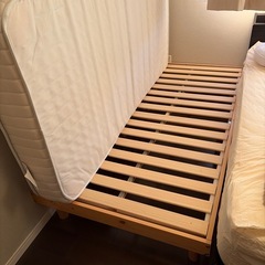 ニトリ　シングルベッド（マットレス、フレーム）の画像