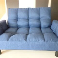 2-9　未使用/新品　ソファー 2人掛け リクライニング ひじ掛け ローソファ フロアソファ コンパクト ファブリック ソファの画像