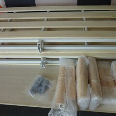 2-14※取引中/売約済***********　未使用/新品　アウトレット　 天然木パイン すのこ ベッド すのこベットセミダブルベット すのこベッド フレーム 2段階　 ローベッド ローベット ベットの画像