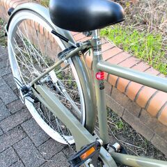 中古自転車 INNOVATION FACTORY 実用 自転車 6段変速 27インチ LEDライト カーキー 通勤 通学 近所のお出掛けなどにの画像