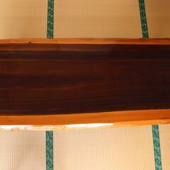 花梨（かりん） 一枚板 座卓 無垢 天然木 テーブル 和家具 昭和期 直接引き取り（さいたま市）の画像