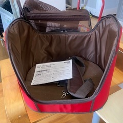 アイリスオーヤマ 3WAYペットキャリー　 撥水加工 レッド 小型犬・猫用　リサイクルショップ宮崎屋佐土原店R7.11.3の画像