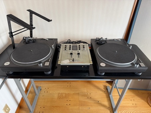 テクニクス Technics ターンテーブル ミキサー DJテーブル PC台 
セット